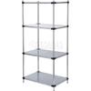 Nexel 5 Tier Solid Galvanized Steel Shelving Starter Unit, 48" W x 18" D x 63" H view 2