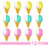 Hammont Ice Cream Shaped Acrylic Candy Boxes - 12 Pack - 1.96"x3.54" - Perfect for Weddings, Birthdays, Party Favors and Gifts | Designer Cute Clear Lucite Plastic Treat Containers view 3