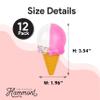 Hammont Ice Cream Shaped Acrylic Candy Boxes - 9 Pack - 1.88"x4.33"x1.18" - Perfect for Weddings, Birthdays, Party Favors and Gifts | Designer Cute Clear Lucite Plastic Treat Containers view 2