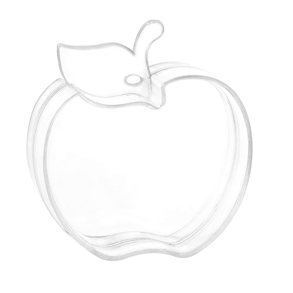 Apple Shaped Acrylic Candy Boxes - 12 Pack - 2.95"x2.28"x1.02" - Perfect for Weddings, Birthdays, Party Favors and Gifts | Cute Clear Plastic Containers | Clear Fillable Ornaments Crafts Decorations