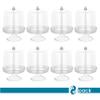 Hammont Mini Cake Dish Shaped Acrylic Candy Boxes - 8 Pack - 2.125"x3.5"- Perfect for Weddings, Birthdays, Party Favors and Gifts | Designer Cute Clear Lucite Plastic Treat Containers view 3