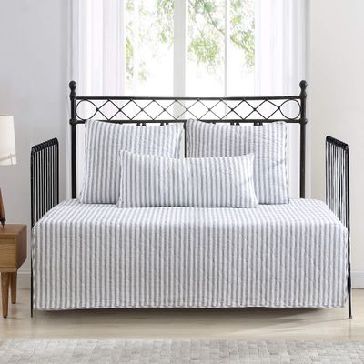 Stone Cottage - Daybed Set, Reversible Cotton Bedding with Matching Shams & Deco Pillow, Pre-Washed for Added Softness (Willow Way Grey, Daybed)