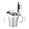 17 Oz/500ml Gravy Boat, Stainless Steel Insulated Double Wall Gravy Warmer Sauce Jug Pourer Pitcher with Hinged Lid for Home and Kitchen Gravy or Cream view 4