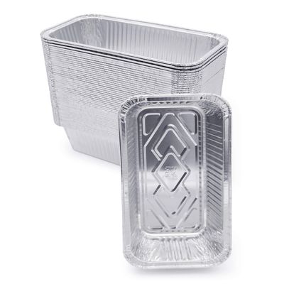 (100 Pack) Premium 2-LB Bread Loaf Baking Pans - 8.5" x 4.5" x 2.5" l Heavy Duty l Disposable Aluminum Foil Tins for Cakes Meatloaf Lasagna