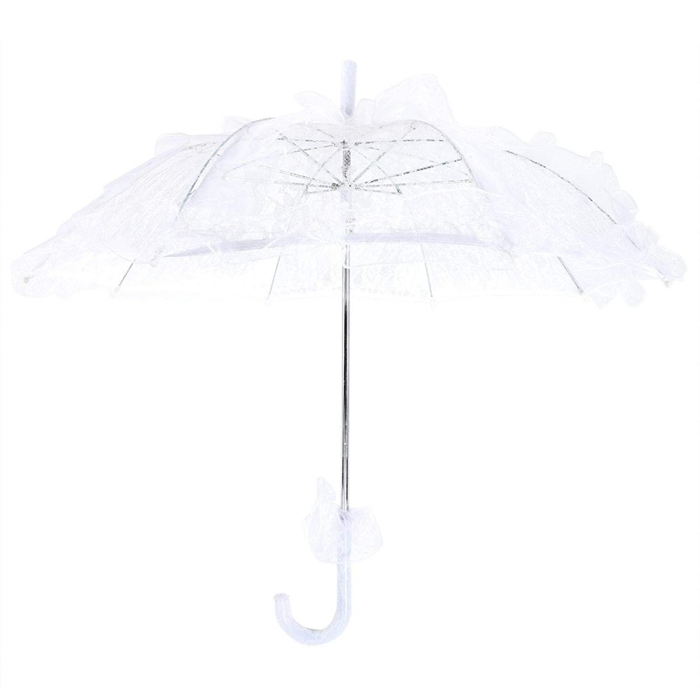 Wedding Lace Umbrella, Bridal Umbrella, Elegant and Stylish for Photo Booth Props(white)