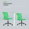 Best Ergonomic Cute Mesh Office Chair, Armless Lumbar Support, Chic Modern Desk PC Chair Black, Mid Back Adjustable Swivel for Home Office Conference Study Room Mesh Office Chair, Green Set of 1 view 3