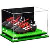Better Display Cases Acrylic Kids Shoes Display Case - Medium Rectangle Box with Mirror Case, White Risers and Turf Base 12" x 8.25" x 8" (A004, V41) view 1