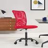 Best Ergonomic Cute Mesh Office Chair, Armless Lumbar Support, Chic Modern Desk PC Chair Black, Mid Back Adjustable Swivel for Home Office Conference Study Room Mesh Office Chair, Red Set of 1 view 2