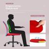 Best Ergonomic Cute Mesh Office Chair, Armless Lumbar Support, Chic Modern Desk PC Chair Black, Mid Back Adjustable Swivel for Home Office Conference Study Room Mesh Office Chair, Red Set of 1 view 4