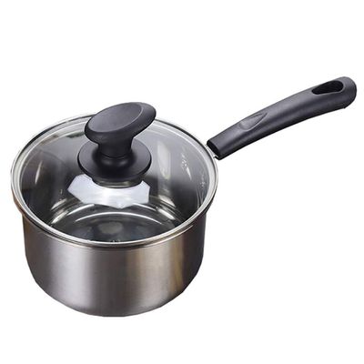 304 Stainless Steel Stock Pot, Thick Soup Pot/cooking Pot with Lid, (18/20cm), for Gas Stove/induction Cooker (Size : 18cm)