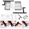 KINHON 2-Tier Stainless Steel Spice Rack, Black, 14.1"L x 9.3"W x 16.2"H view 2