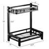 KINHON 2-Tier Stainless Steel Spice Rack, Black, 14.1"L x 9.3"W x 16.2"H view 4