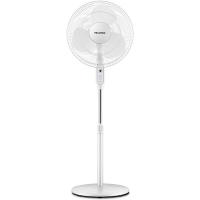 PELONIS 16'' Pedestal Fan for Bedoom, Remote, Standing Fan with 7-Hour Timer, 90 Oscillation, 3-Speeds, Adjustable Height, Electric Cooling Fans for Living Room and Office