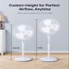 PELONIS 16'' Pedestal Fan for Bedoom, Remote, Standing Fan with 7-Hour Timer, 90 Oscillation, 3-Speeds, Adjustable Height, Electric Cooling Fans for Living Room and Office view 3
