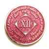 12 Year NA Bling Medallion - Pink, Sparkle, Glitter, Chip, Coin, Token view 1