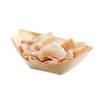Cabilock Boat Serving Platter 100pcs Wooden Food Trays Birch Wooden Snack Tray Chip and Dip Platter Decorative Nibbles view 4