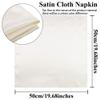Aneco 12 Pieces Satin Napkin Square 20 x 20 Inches Dinner Napkins Weddings Party Napkin Soft Table Napkins for Romantic Weddings Party Dinner Decoration (Ivory) view 2
