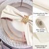 Aneco 12 Pieces Satin Napkin Square 20 x 20 Inches Dinner Napkins Weddings Party Napkin Soft Table Napkins for Romantic Weddings Party Dinner Decoration (Ivory) view 3