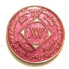 15 Year NA Bling Medallion - Pink, Sparkle, Glitter, Chip, Coin, Token view 1