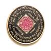 15 Year NA Bling Medallion - Pink, Sparkle, Glitter, Chip, Coin, Token view 2