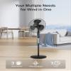 PELONIS 16'' Pedestal Fan for Bedoom, Remote, Standing Fan with 7-Hour Timer, 90 Oscillation, 3-Speeds, Adjustable Height, Electric Cooling Fans for Living Room and Office view 2