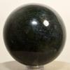 56mm Rich Green Moss Agate Sphere Natural Crystal Ball Polished Mineral Decor Stone - India + Stand view 1