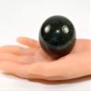 56mm Rich Green Moss Agate Sphere Natural Crystal Ball Polished Mineral Decor Stone - India + Stand view 4