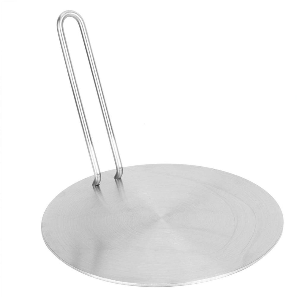 Heat Diffuser,Stainless Steel Induction Diffuser Plate with Foldable Handle for Electric Gas Stove Glass Induction Cooktop Heat Diffuser Cooking Induction Adapter Hob Plate(20cm)