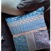 Amrita Sen Flower Castle Patchwork Broadcloth Indoor Outdoor Pillow, Zippered, BlueYellow view 4