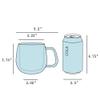 1500 C Tabletop Colorful Borosilicate Double Wall Glass Coffee Mugs Set of 4,11.6 oz. Insulated Coffee Cups Latte Mugs with Handle for Americano and Ice Tea view 4