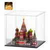 LASOA Acrylic Display Case  Display Box for Collectibles, Figures, Memorabilia, Clear Showcase with Black Base, Self-Assembly Display Container, 11x11x11inch view 1