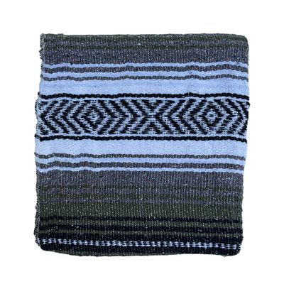 Authentic Mexican Falsa Blanket Perfect for Yoga,Beach, Camping,Picnic, Car seat Cover, Home Throw Decor(Pastel Green)