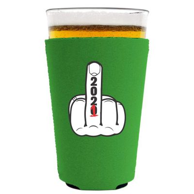 2021 Middle Finger Pint Glass Coolie (Bright Green, 1)