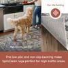 nuLOOM Layna Machine Washable Distressed Vintage Runner Rug, 2' 6" x 8', Light Grey, Rectangular, 0.15" Thick view 4