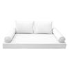 Prolinemax |SLIPCOVER ONLY|S1 Outdoor Daybed Mattress Bolster Backrest Cushion Covers Piped Trim Full AD106 view 2