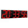 CHKOSDA Digital Wall Clock, Oversize Led Digital Clock Large Display with Auto Dimmer, Huge Countdown Timer with Remote Control, 27" Wide Led Display, 6 Digits, Wall Mount, Date and Temperature (Red) view 1