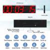 CHKOSDA Digital Wall Clock, Oversize Led Digital Clock Large Display with Auto Dimmer, Huge Countdown Timer with Remote Control, 27" Wide Led Display, 6 Digits, Wall Mount, Date and Temperature (Red) view 2