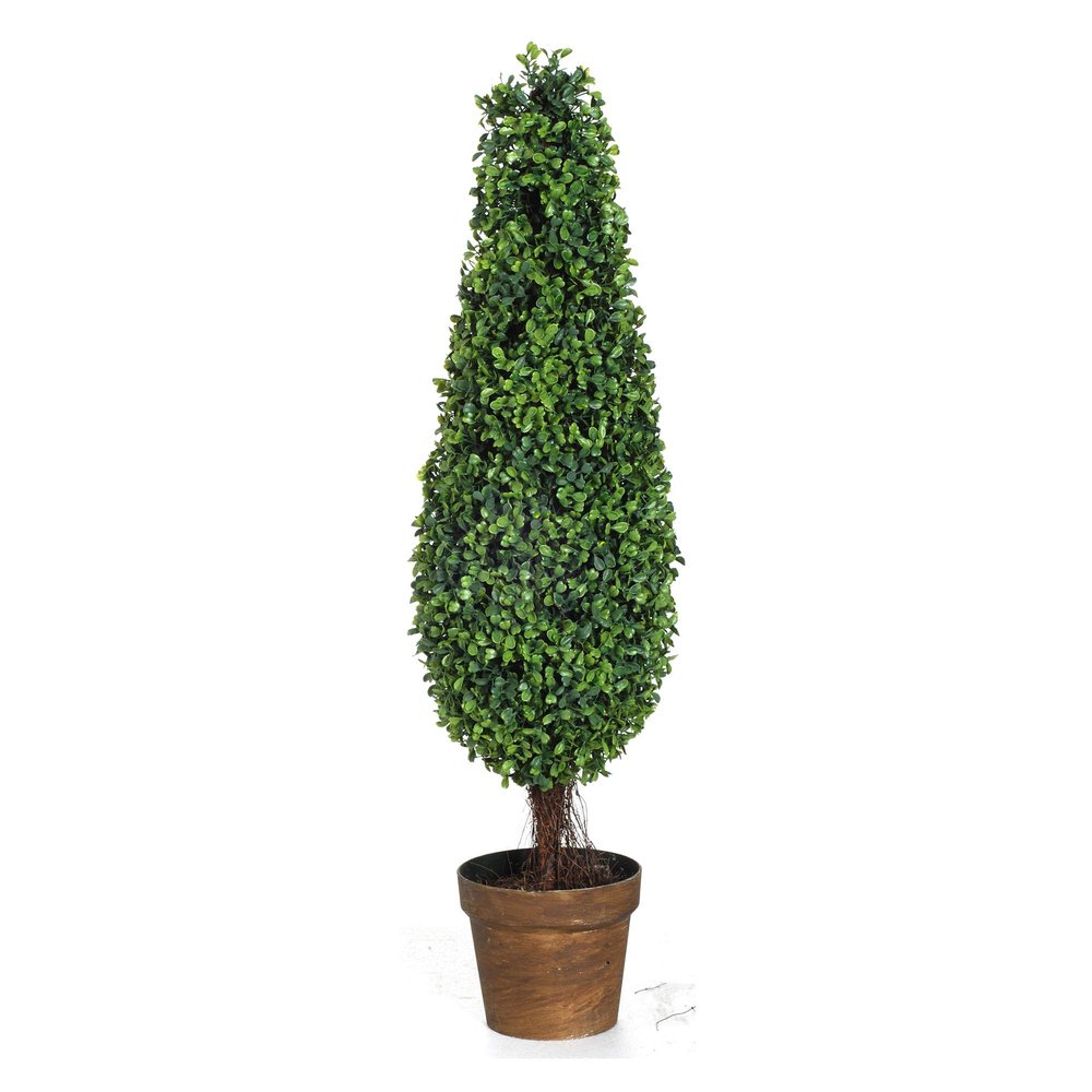 A&B Home 35" Artificial Spiral Boxwood Topiary Tree Potted Indoor or Outdoor House Decoration
