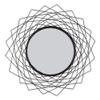 Accent Plus Geometric Black Wall Mirror 24" x 24" view 1