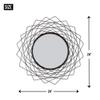 Accent Plus Geometric Black Wall Mirror 24" x 24" view 4