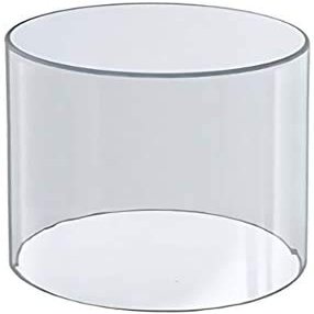 Clear Round Acrylic Cylinder  Easy Set up Round Display Dustproof Protection Case for Collectibles, Figure and Items (8 inches)