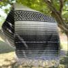 Authentic Mexican Falsa Blanket Perfect for Yoga,Beach, Camping,Picnic, Car seat Cover, Home Throw Decor(Gray/Black/White) view 3