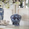 A&B Home 13" Porcelain Blue and White Tall Vase Hand Painted Glazed Ceramic Jar Home Decoration Asian Decor Centerpiece Urn view 3