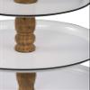 A&B Home Metal 3 Tier High Tea White Decoration Metal Catering Party Tray Display Stand for Kitchen Dining Room D 14" x 23.5" view 2