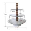 A&B Home Metal 3 Tier High Tea White Decoration Metal Catering Party Tray Display Stand for Kitchen Dining Room D 14" x 23.5" view 3