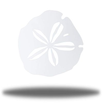 Riverside Designs Coastal Sand Dollar Ocean Beach Metal Art Steel Wall Decor (36", White)