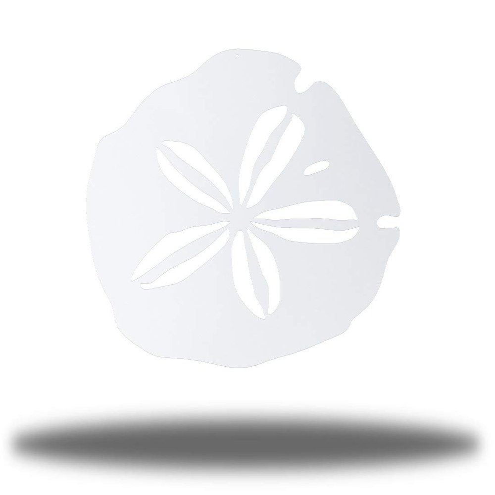 Riverside Designs Coastal Sand Dollar Ocean Beach Metal Art Steel Wall Decor (36", White)