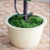 A&B Home 22" Boxwood Double Sphere Topiary Home Plant Potted in Pulp Planter Indoor Outdoor view 3