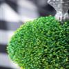 A&B Home Boxwood Ball Topiary with Metal Finial Stand 17 Inch Indoor Outdoor House Decoration view 3