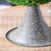 A&B Home Boxwood Ball Topiary with Metal Finial Stand 17 Inch Indoor Outdoor House Decoration view 4